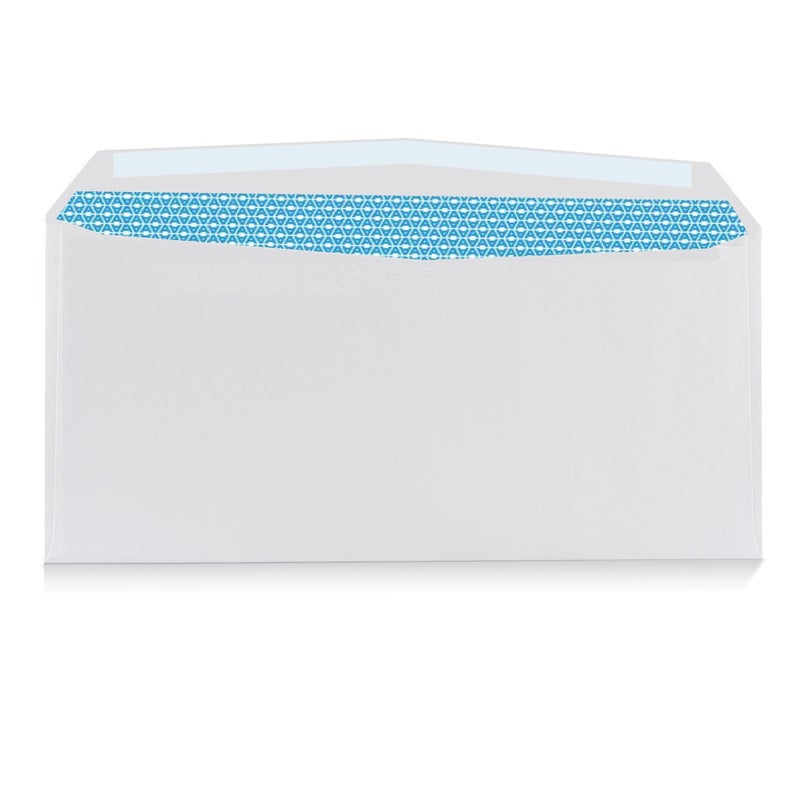 Aimoh 500#10 Security White Envelopes - GUMMED Seal, Windowless Design, Premium Security Tint Pattern for Secure Mailing - Size 4-1/8 x 9-1/2 Inches - White - 24 LB - 500 Count (34020) - Image 3